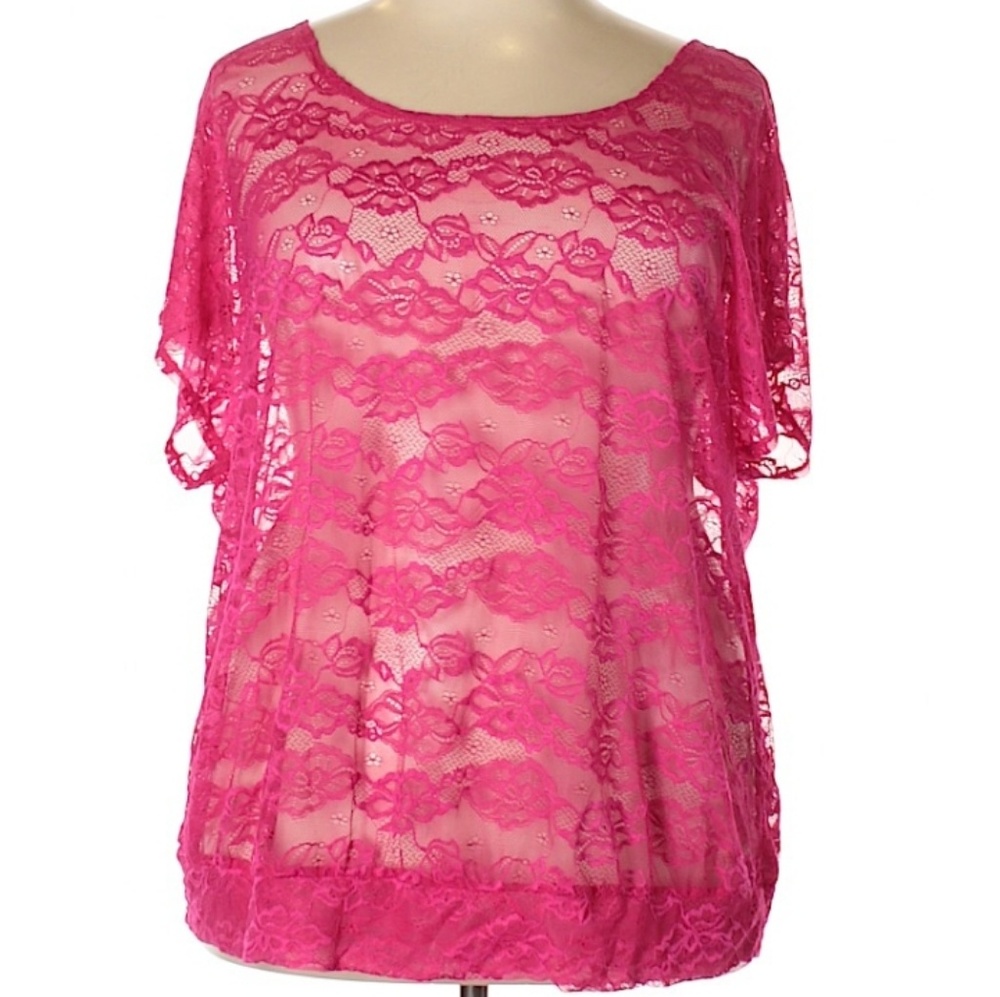 Hot Pink Lace Top